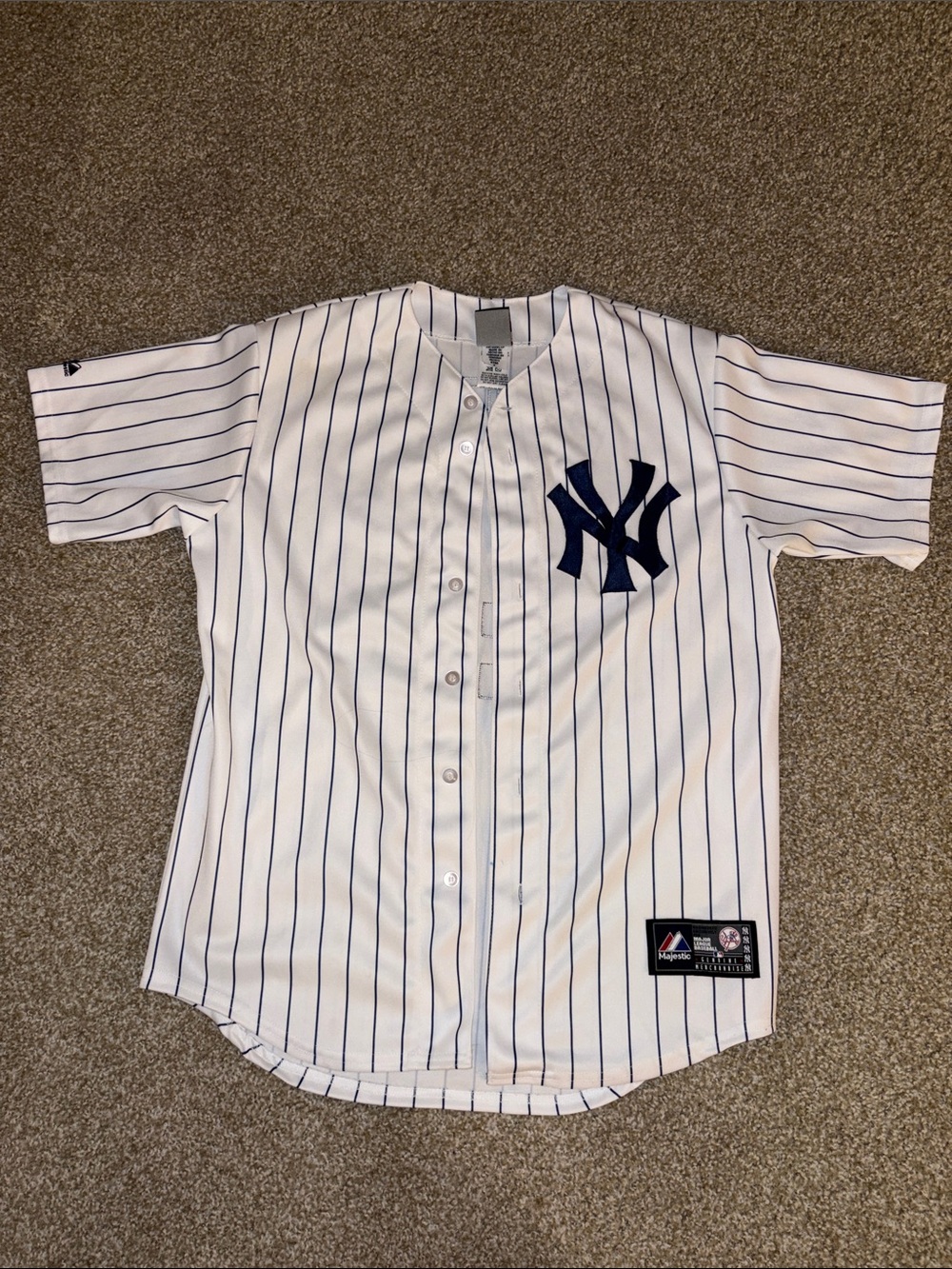Mariano Rivera #42 New York Yankees Majestic Jersey Men's Medium MLB Pinstripe